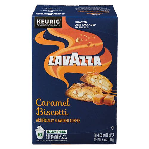 Keurig LavAzza Caramel Biscotti Flavored Coffee K-Cup, 10 count